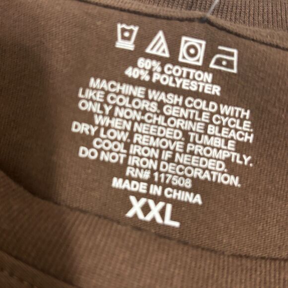 'Not My First Rodeo' Women's T-Shirt Sz XXL Brown Glitter Horseshoe Rose - Picture 4 of 6